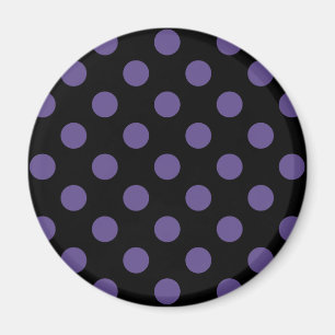 Íman Pontos polka violeta ultra em preto