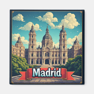 Íman 🧲 Pontos Turísticos de Madrid Lembrança de Viagem