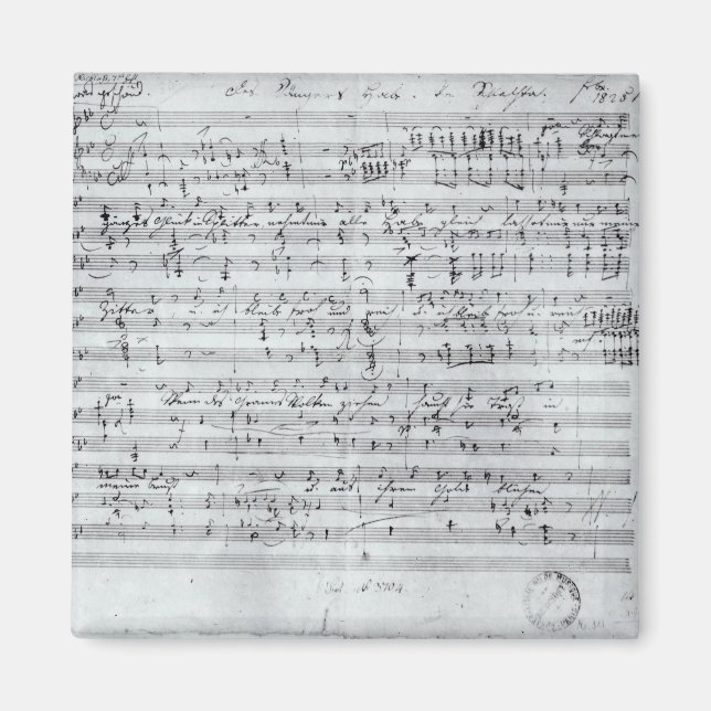 Íman Pontuação autografada do 'Des Sangers Habe' mentir (Frente)