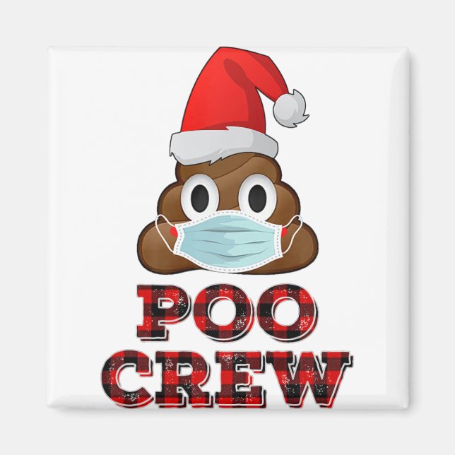 Íman Poo de Natal Camisa de Camisa de Rosto de Máscara  (Frente)