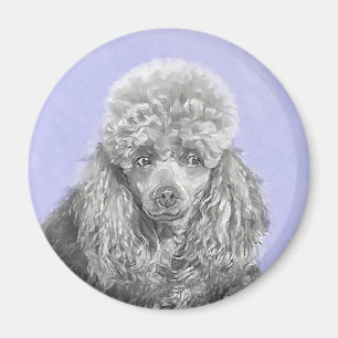 Íman Poodle (Brinquedo, Miniatura) Pintura Original De 
