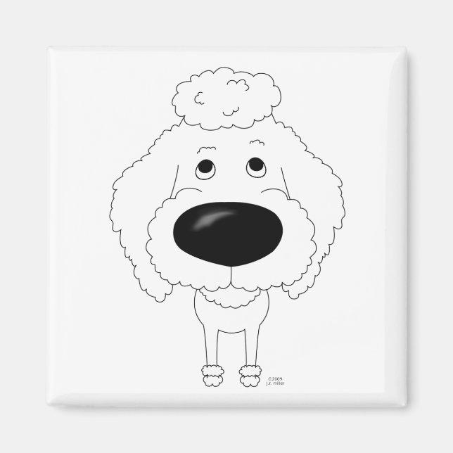 Íman Poodle do Nariz Grande (Frente)