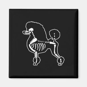 Íman Poodle Dog Skeleton Halloween Dogs Lover Ow