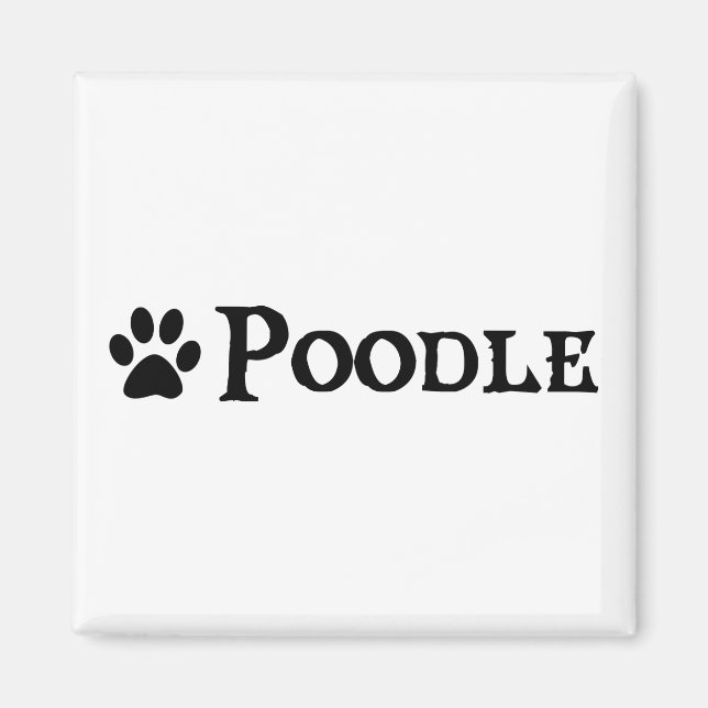 Íman Poodle (estilo pirata com impressão em formato de  (Frente)