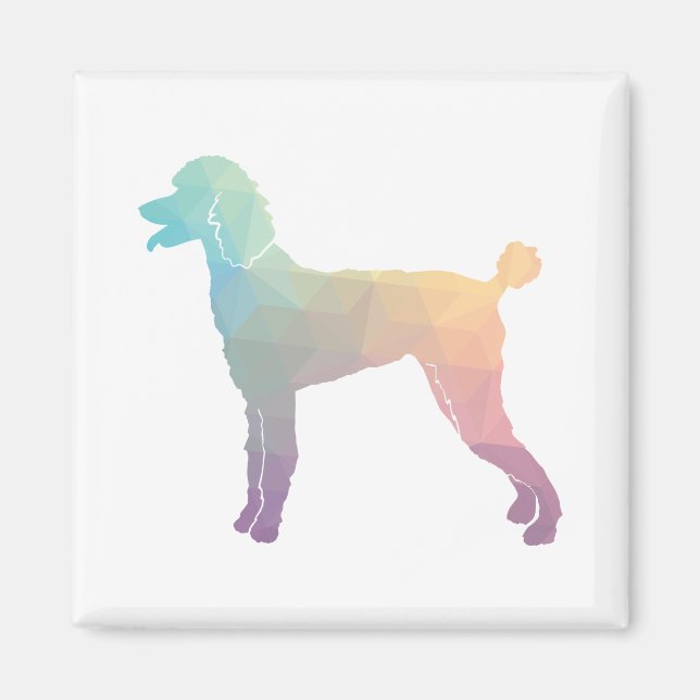 Íman Poodle Geo Silhouette Pastel (Frente)