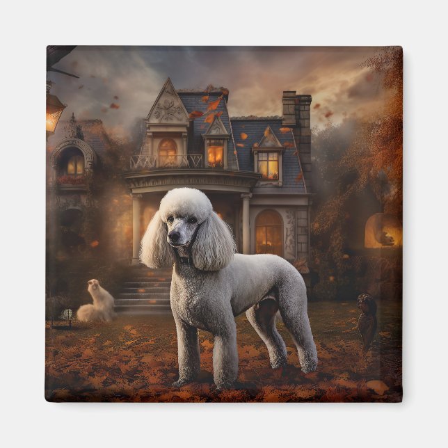 Íman Poodle Halloween Scary (Frente)