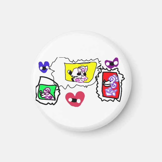 Íman Poodle heart  (Frente)