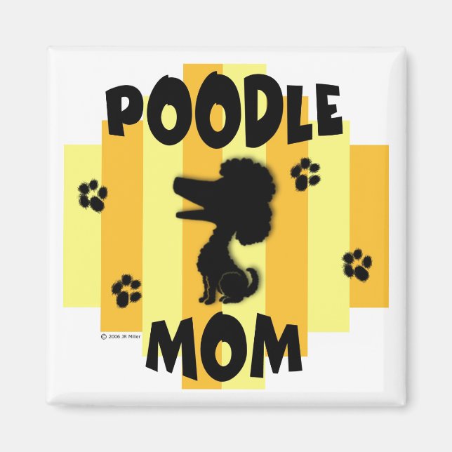 Íman Poodle Mãe Magnet (Frente)