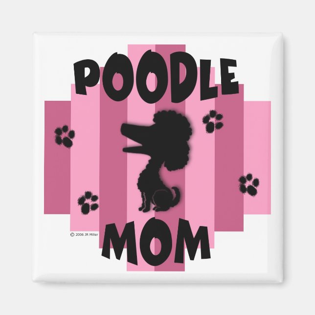 Íman Poodle Mãe Magnet (Frente)
