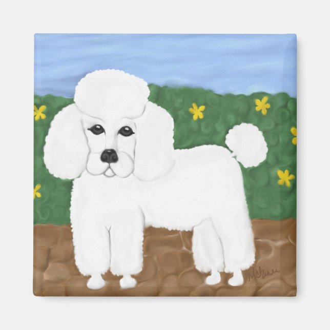 Íman Poodle Pintado (Frente)