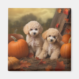 Íman Poodle Puppy Autumn Delight Pumpkin