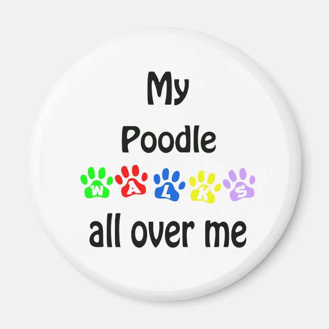 Íman Poodle Walks Design (Frente)