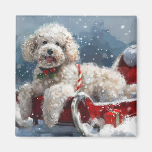 Íman Poodô Cachorro Natal Festivo