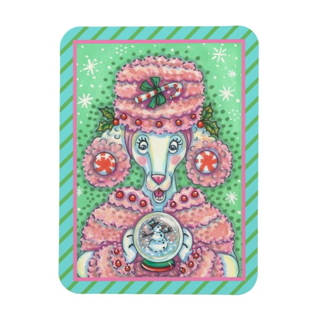 ÍMAN  POÓDULO DE PINCO DE PEPPERMINT, MAGNET DE CACHORRO (Vertical)