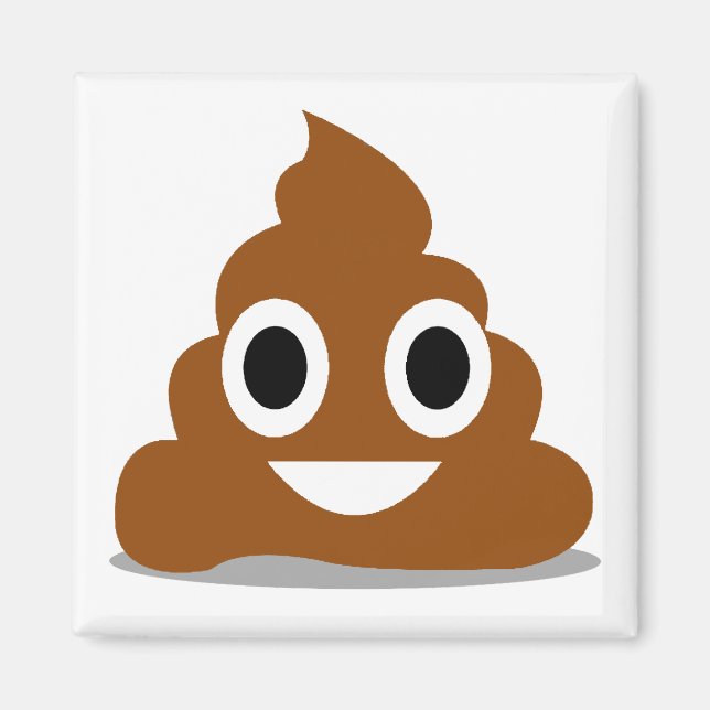 Íman Poop Emoji Emoticon Imã de geladeira Engraçada (Frente)
