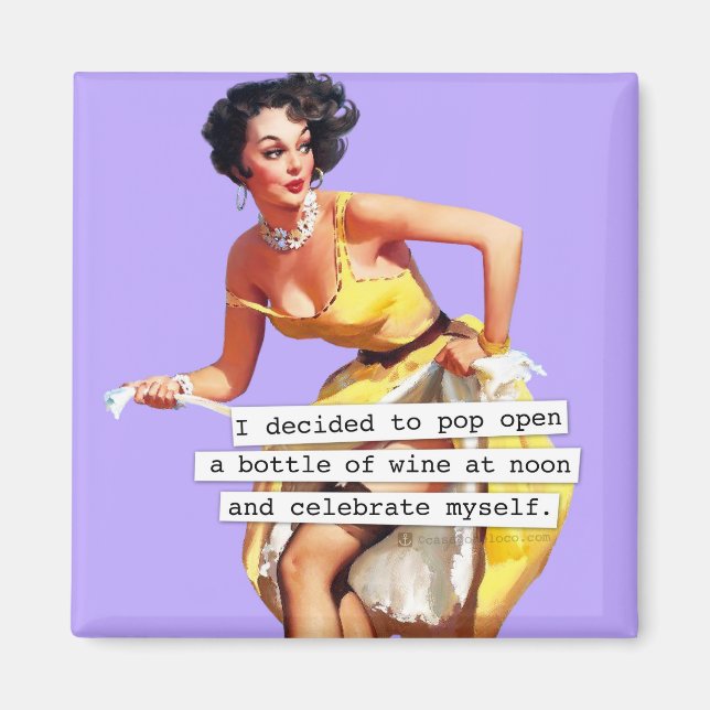 Íman Pop Abre uma garrafa de vinho ao meio-dia (Frente)