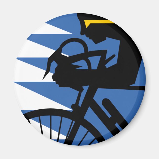 Íman Pop Art Cyclist (Frente)