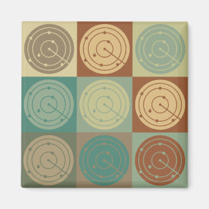 Íman Pop-Art de controlo de tráfego aéreo