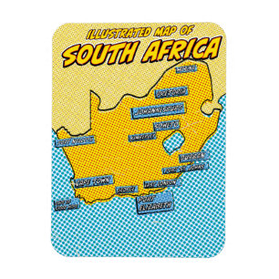Íman Pop Art Ilustrado África do Sul