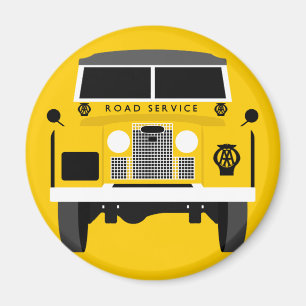 Íman Pop art MK2 clássico AA amarelo Land Rover