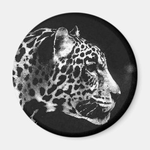Íman Pop art preto & branco de Jaguar