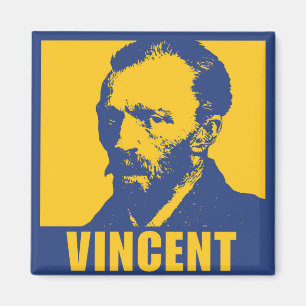 Íman Pop Art Van Gogh Mod 2 Polegadas Quadradas