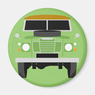 Íman Pop art verde MK3 clássico Land Rover