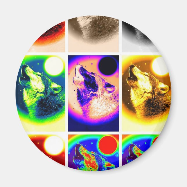 Íman Pop Art Wolf (Frente)