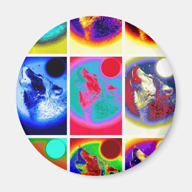 Íman Pop Art Wolf (Frente)