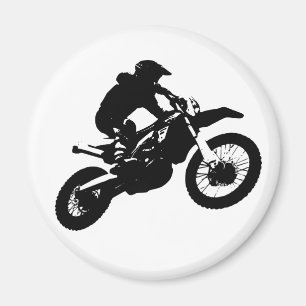 Íman Pop de Arte Branca Negra Motocross Motorcyesporte