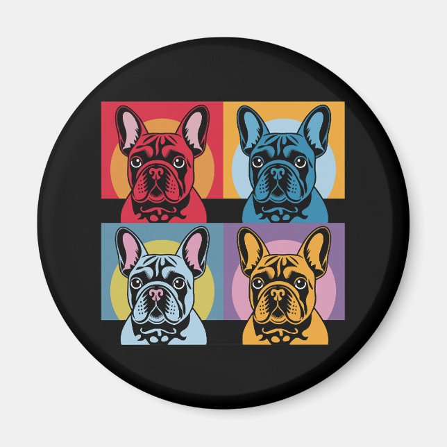 Íman Pop de Arte Colorida para Cachorro (Frente)