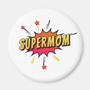 Íman Pop de Arte da Super-Mãe Retrópica Magnet