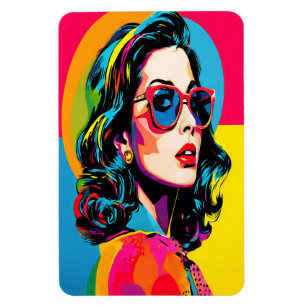 Íman Pop de Arte Vibrante - Decor de Parede Tchic Retro