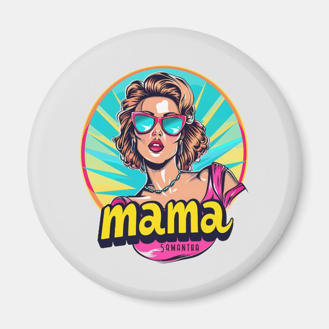 Íman Pop de peça personalizada da mãe no art. 3 (Frente)