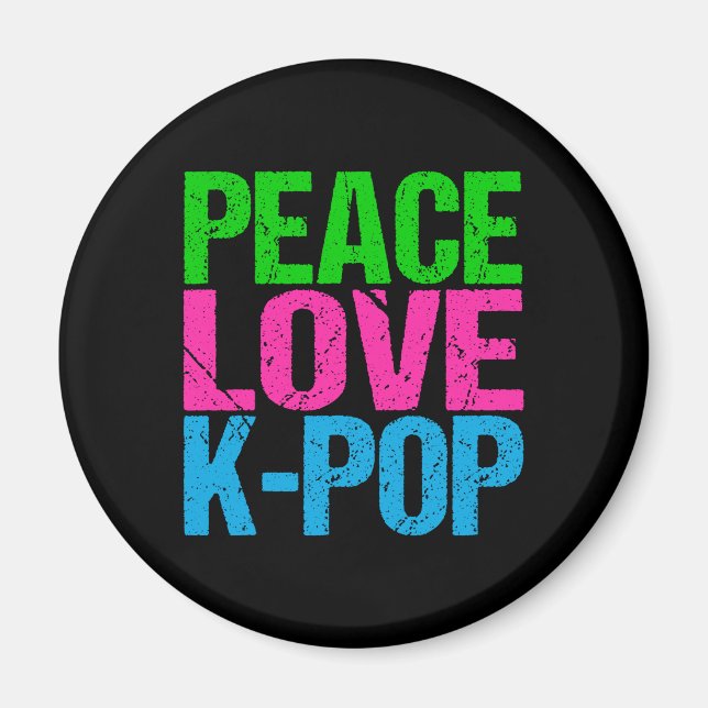 Íman Pop Music Peace Love K-Pop (Frente)