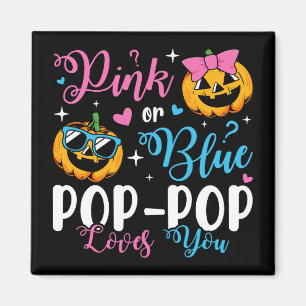 Íman Pop-Pop De-Rosa Ou Azul Te Ama Pumpkin Baby Square