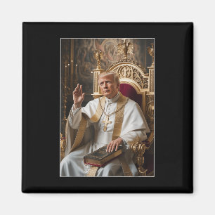 Íman Pope Trump Funny Trump Vaticano Christian Retro Ch