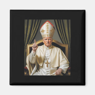 Íman Pope Trump Funny Trump Vaticano Christian Retro Ch