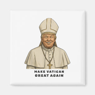 Íman Pope Trump Funny Trump Vaticano Christian Retro Ch