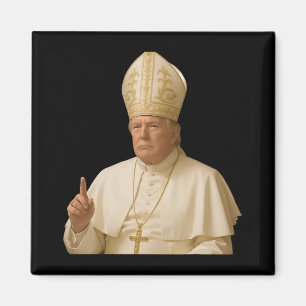 Íman Pope Trump Funny Trump Vaticano Christian Retro Ch