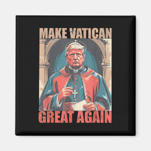 Íman Pope Trump Funny Trump Vaticano Christian Retro Ch