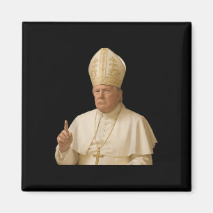 Íman Pope Trump Funny Trump Vaticano Christian Retro Ch