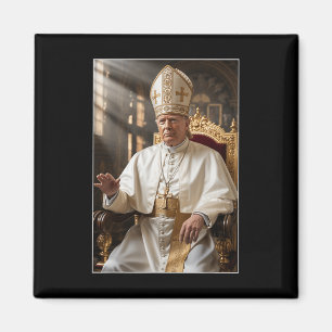 Íman Pope Trump Funny Trump Vaticano Christian Retro Ch