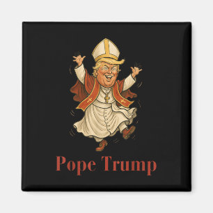 Íman Pope Trump Funny Trump Vaticano Christian Retro Ch