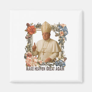 Íman Pope Trump Funny Trump Vaticano Christian Retro Ch