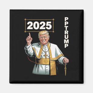 Íman Pope Trump Funny Trump Vaticano Christian Retro Ch