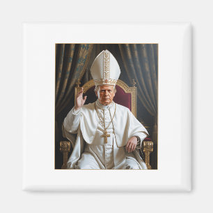 Íman Pope Trump Funny Trump Vaticano Christian Retro Ch