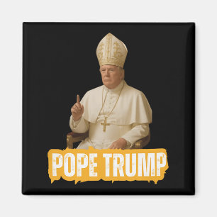 Íman Pope Trump Funny Trump Vaticano Christian Retro Ch