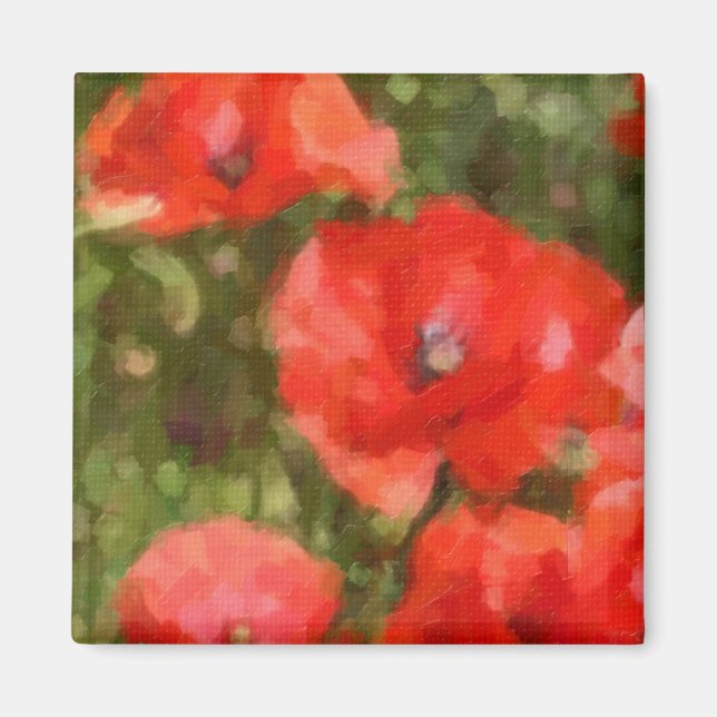 Íman Poppies vermelhos (Frente)