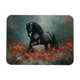 Íman Poppies Vermelhos do Estalão Negro